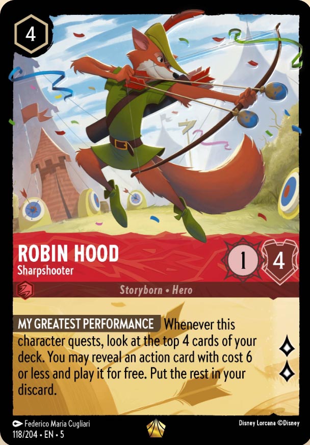 Disney Lorcana TCG: Robin Hood, Sharpshooter