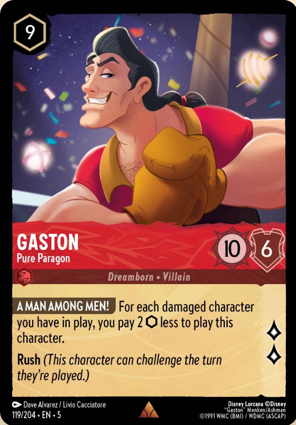 Disney Lorcana TCG: Gaston, Pure Paragon