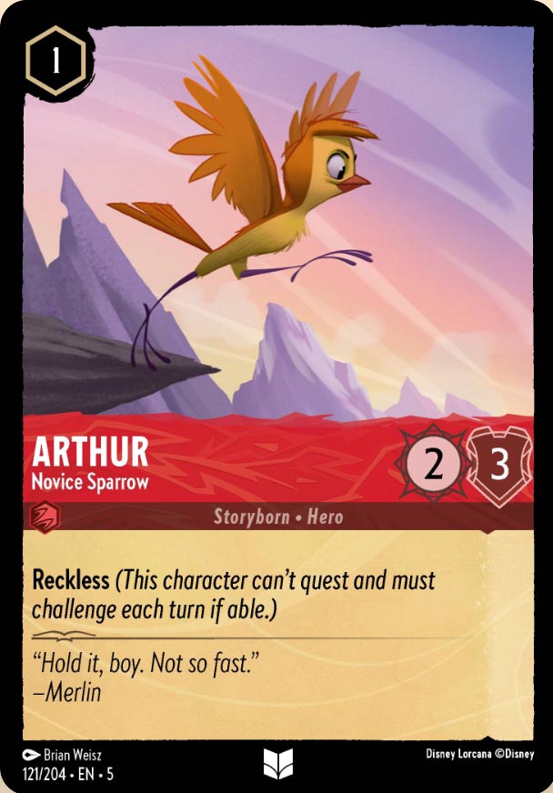 Disney Lorcana TCG: Arthur, Novice Sparrow