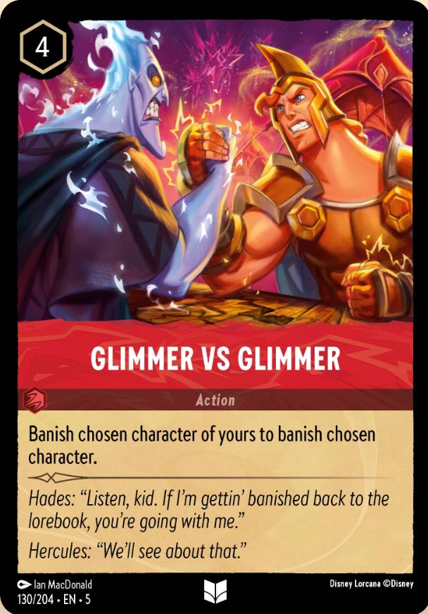 Disney Lorcana TCG: Glimmer Vs Glimmer