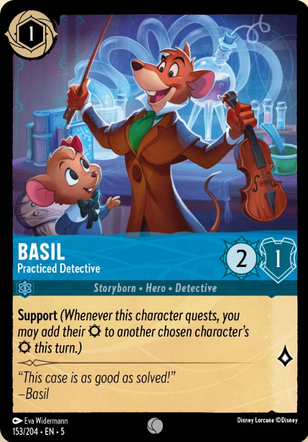 Disney Lorcana TCG: Basil, Practiced Detective