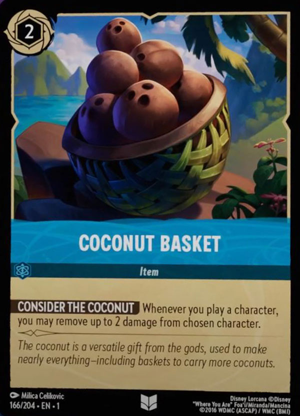 Coconut Basket Disney Lorcana TCG