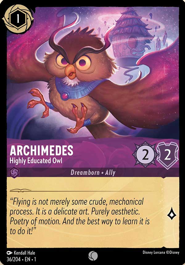 Disney Lorcana TCG: Archimedes, Highly Educated Owl