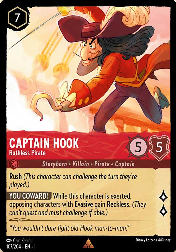 Disney Lorcana TCG: Captain Hook, Ruthless Pirate