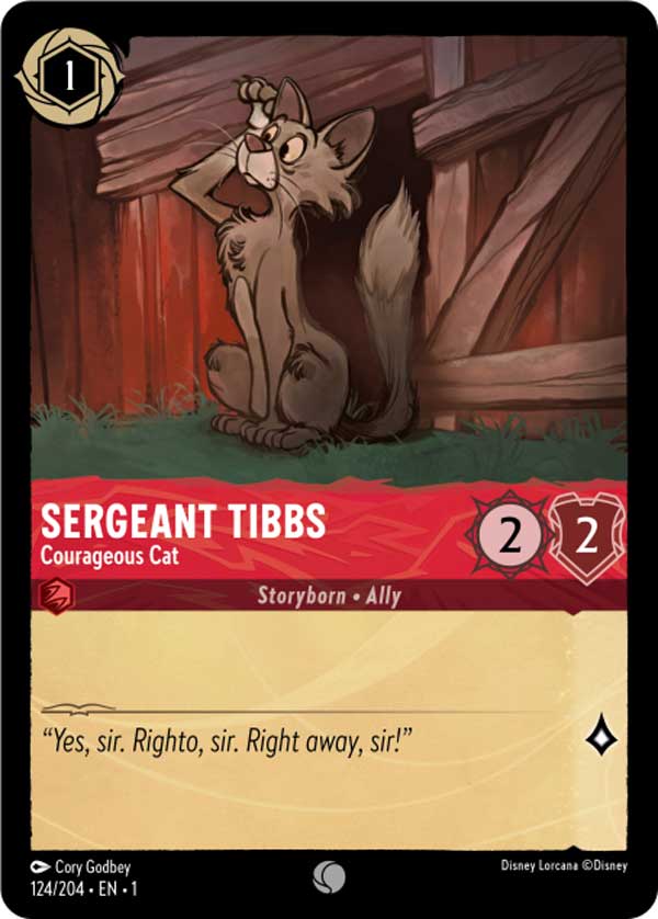 Disney Lorcana TCG: Sergeant Tibbs, Courageous Cat