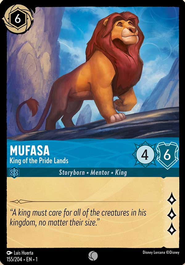 Disney Lorcana TCG: Mufasa, King of the Pride Lands