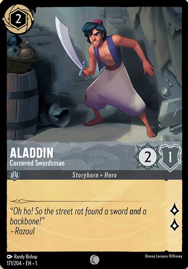 Disney Lorcana TCG: Aladdin, Cornered Swordsman