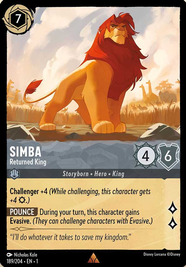 Disney Lorcana TCG: Simba, Returned King
