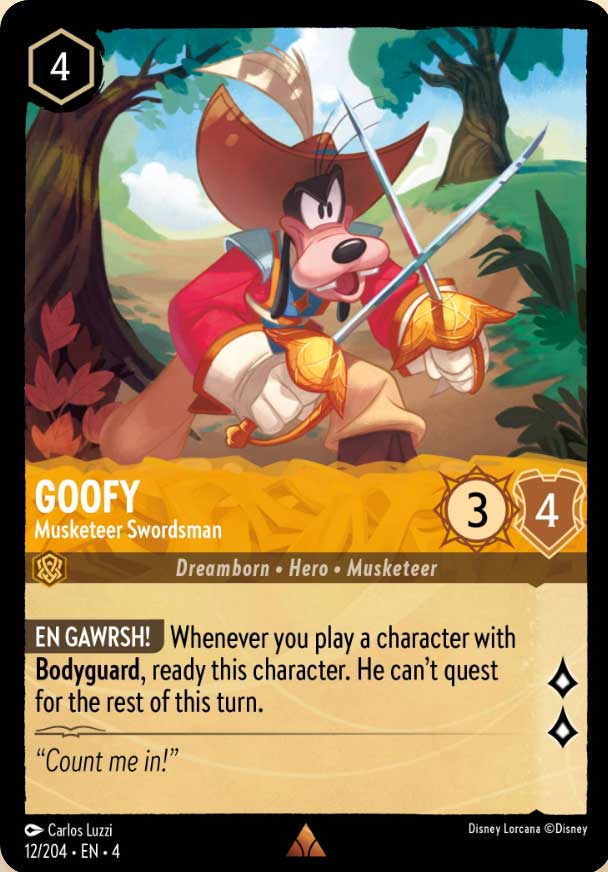 Disney Lorcana TCG: Goofy, Musketeer Swordsman