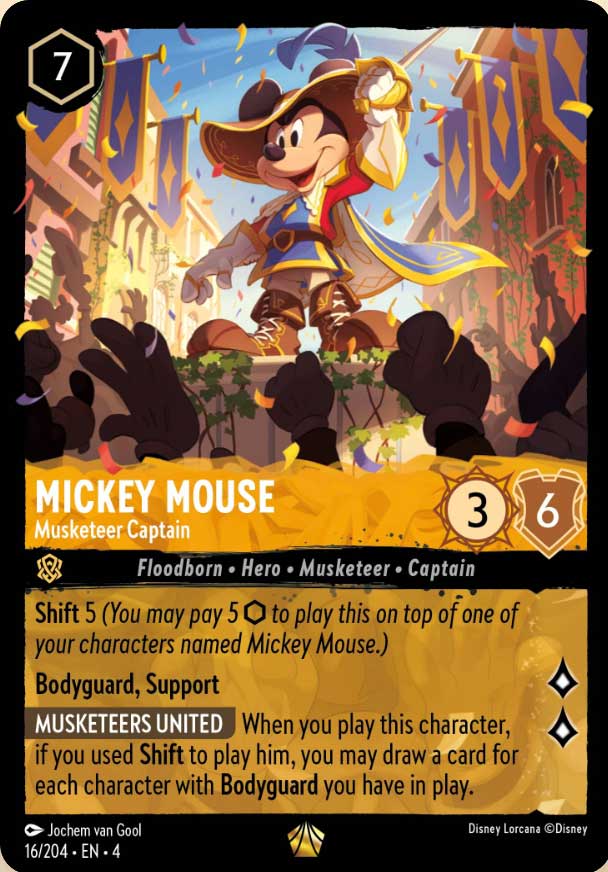 Disney Lorcana TCG: Mickey Mouse, Musketeer Captain