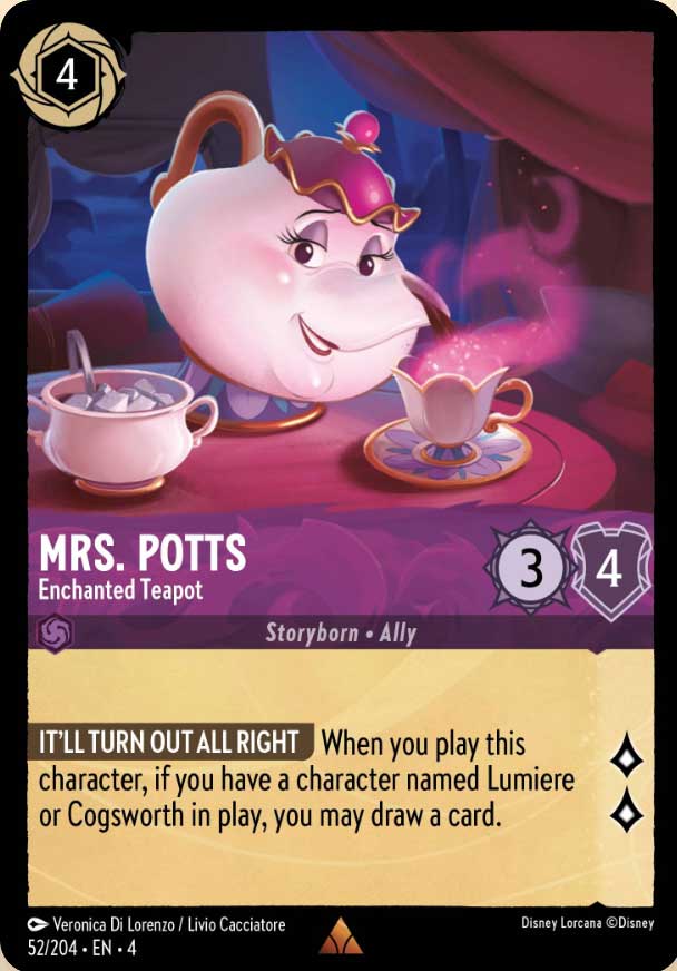 Disney Lorcana TCG: Mrs. Potts, Enchanted Teapot
