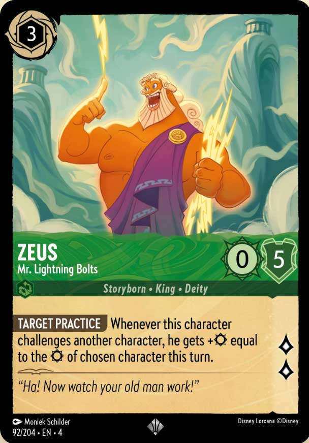 Disney Lorcana TCG: Zeus, Mr. Lightning Bolts