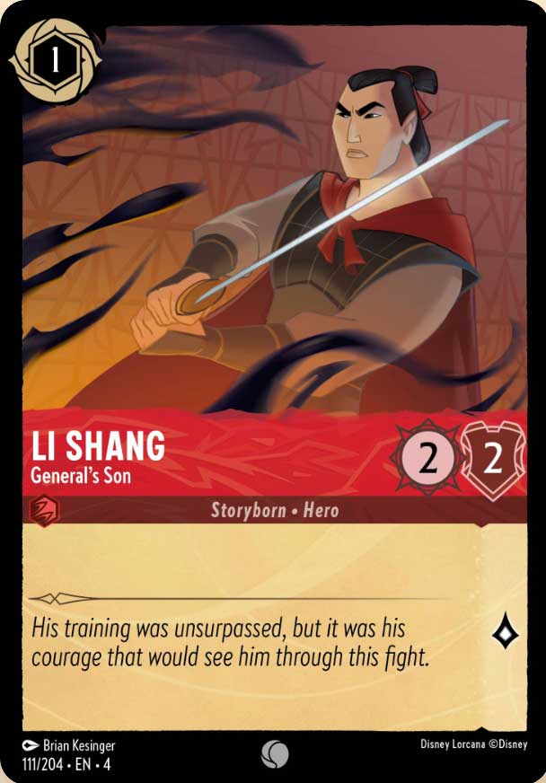 Disney Lorcana TCG: Li Shang, General's Son