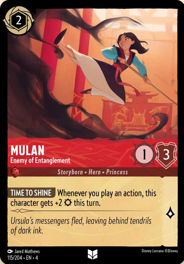 Disney Lorcana TCG: Mulan, Enemy of Entanglement