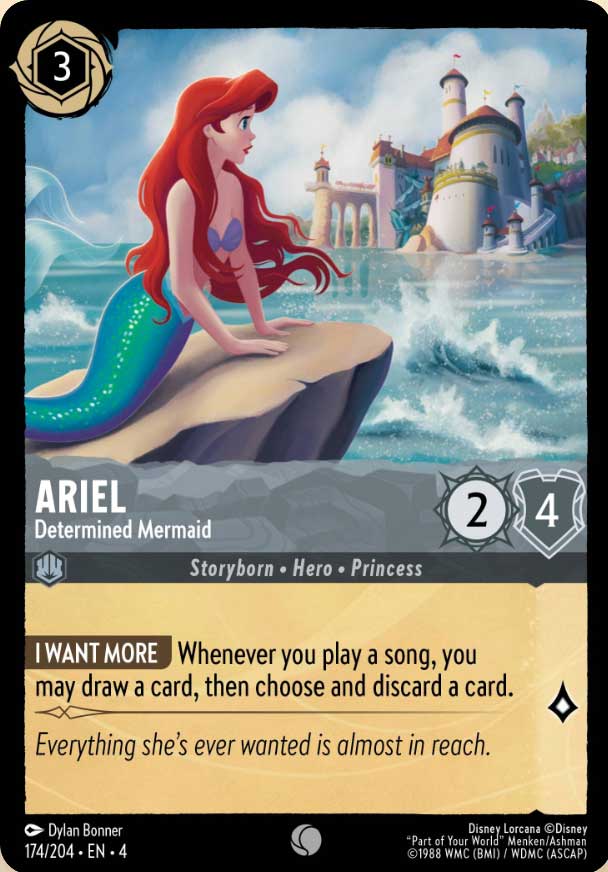 Disney Lorcana TCG: Ariel, Determined Mermaid