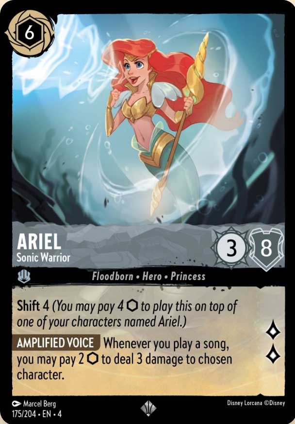 Disney Lorcana TCG: Ariel, Sonic Warrior