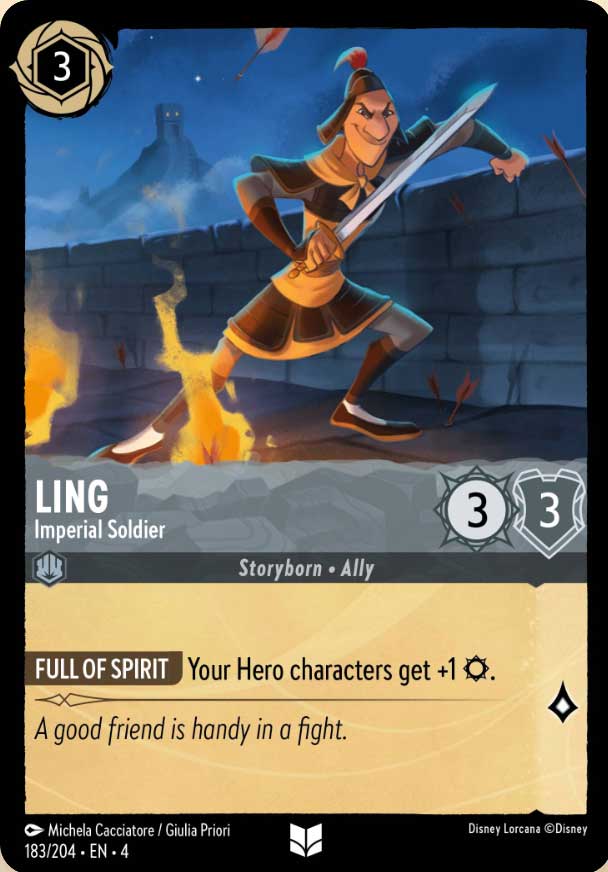 Disney Lorcana TCG: Ling, Imperial Soldier