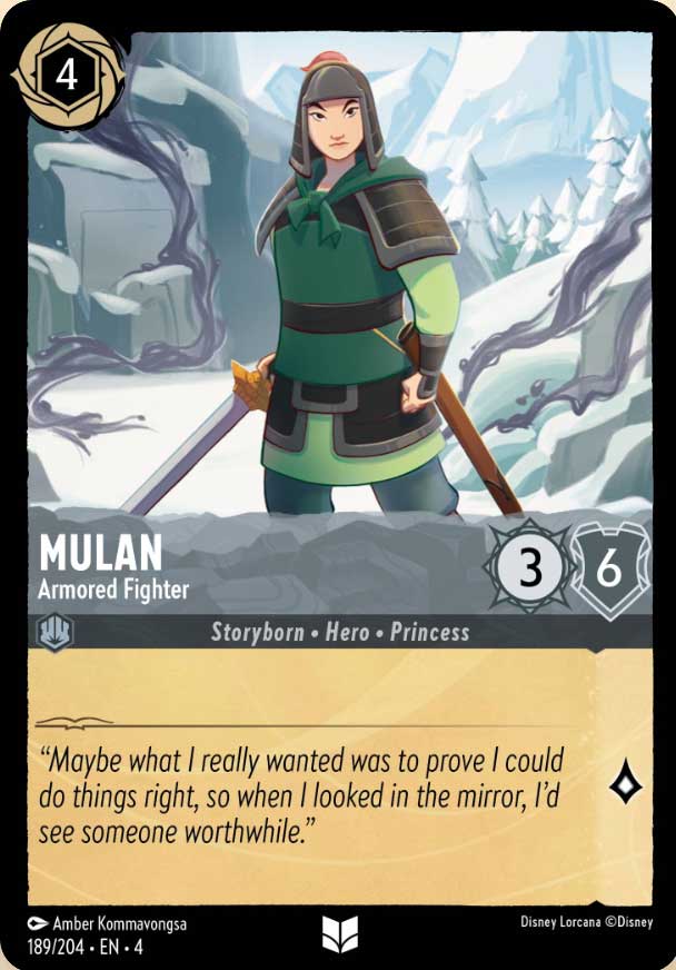 Disney Lorcana TCG: Mulan, Armored Fighter