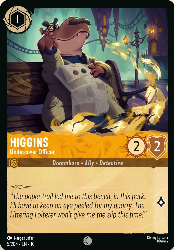Disney Lorcana TCG: Higgins, Undercover Officer