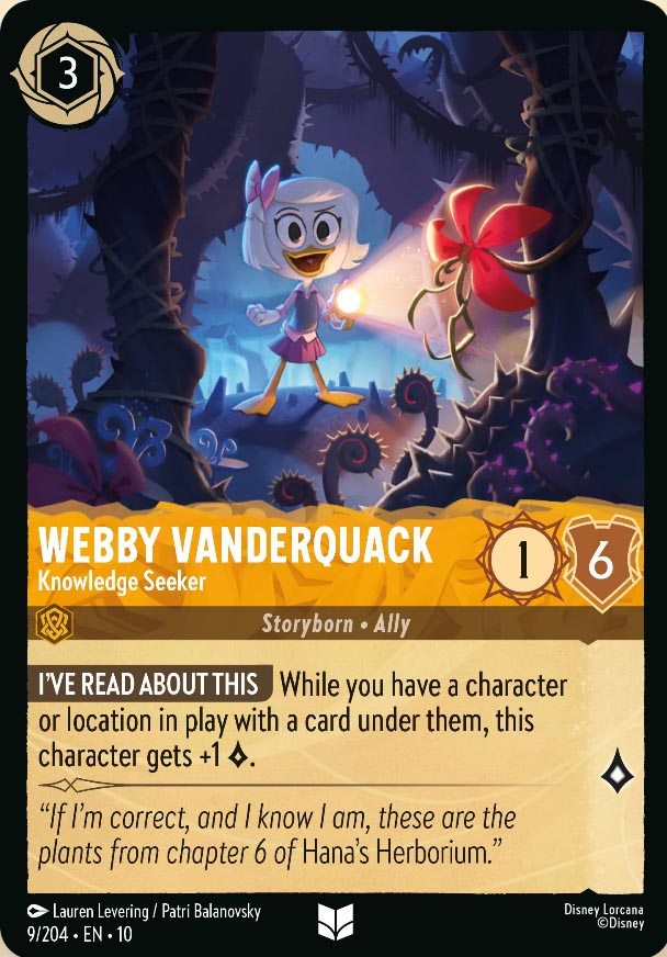 Disney Lorcana TCG: Webby Vanderquack, Knowledge Seeker