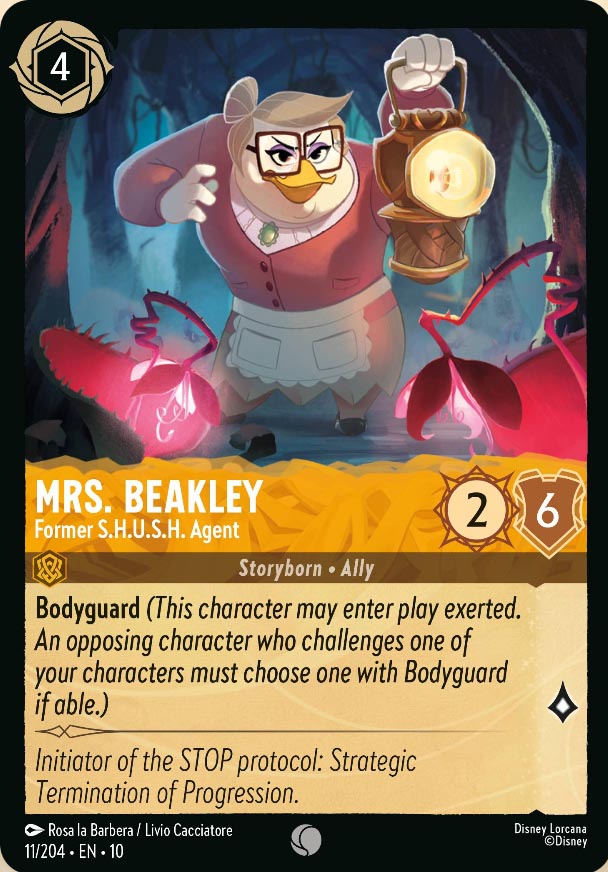 Disney Lorcana TCG: Mrs. Beakley, Former S.H.U.S.H. Agent