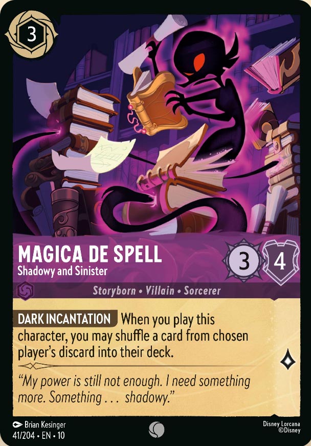 Disney Lorcana TCG: Magica De Spell, Shadowy and Sinister