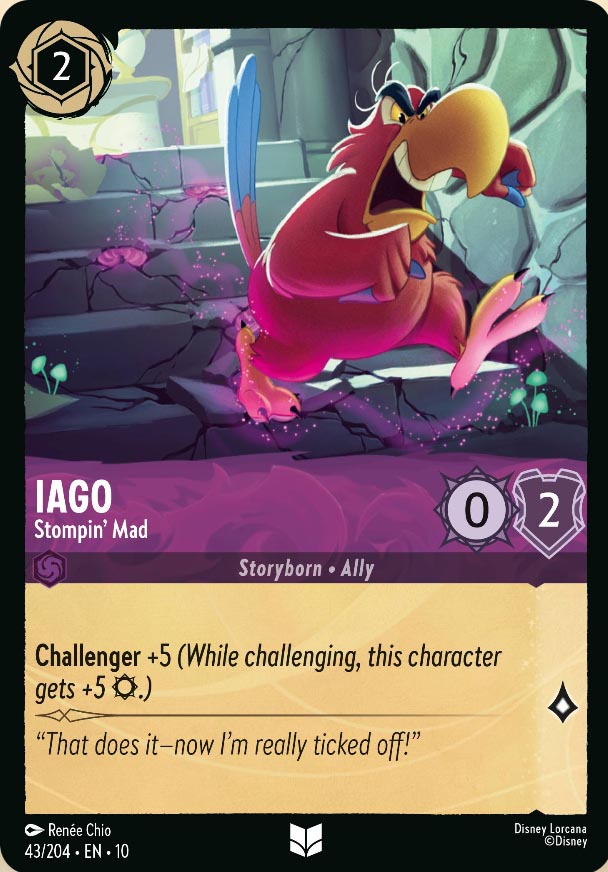Disney Lorcana TCG: Iago, Stompin' Mad