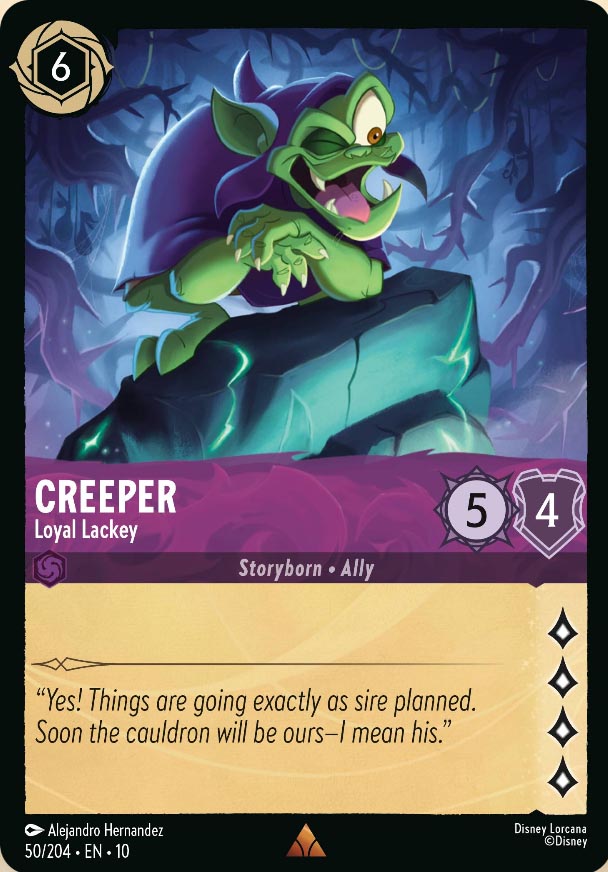 Disney Lorcana TCG: Creeper, Loyal Lackey