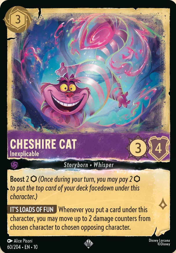 Disney Lorcana TCG: Cheshire Cat, Inexplicable