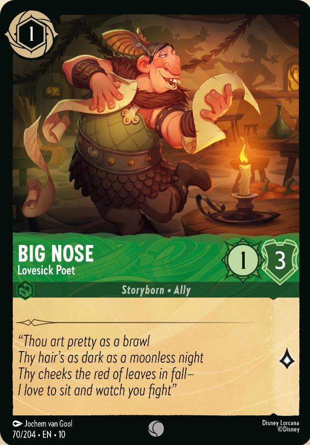 Disney Lorcana TCG: Big Nose, Lovesick Poet