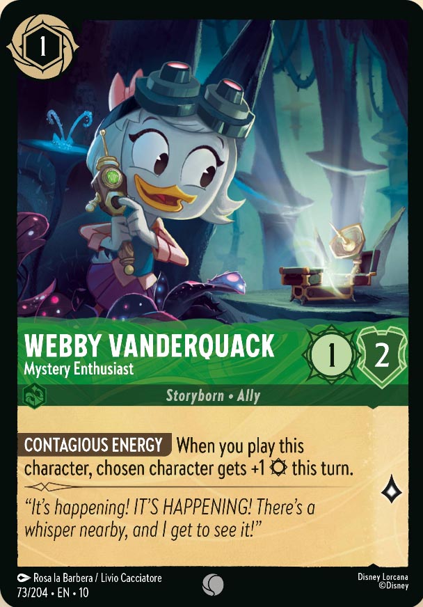 Disney Lorcana TCG: Webby Vanderquack, Mystery Enthusiast