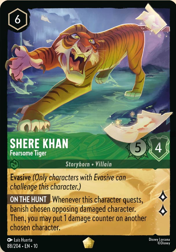 Disney Lorcana TCG: Shere Khan, Fearsome Tiger