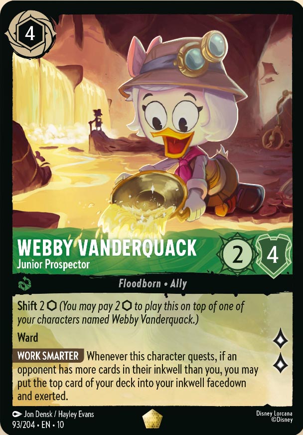 Disney Lorcana TCG: Webby Vanderquack, Junior Prospector