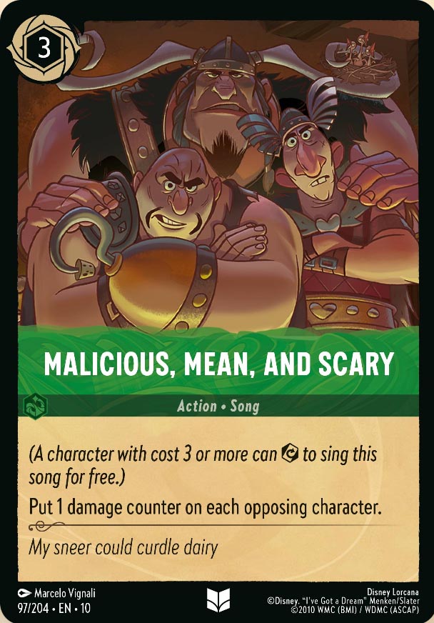 Disney Lorcana TCG: Malicious, Mean, and Scary