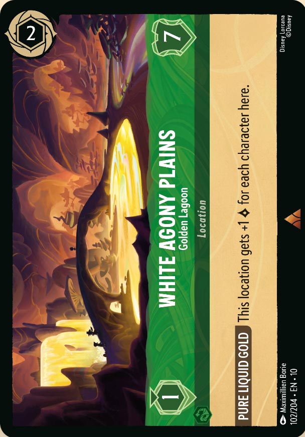 Disney Lorcana TCG: White Agony Plains, Golden Lagoon
