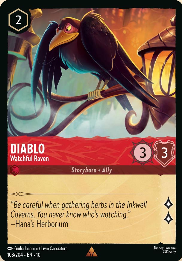 Disney Lorcana TCG: Diablo, Watchful Raven