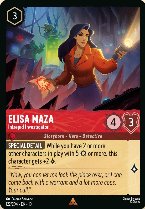 Disney Lorcana TCG: Elisa Maza, Intrepid Investigator