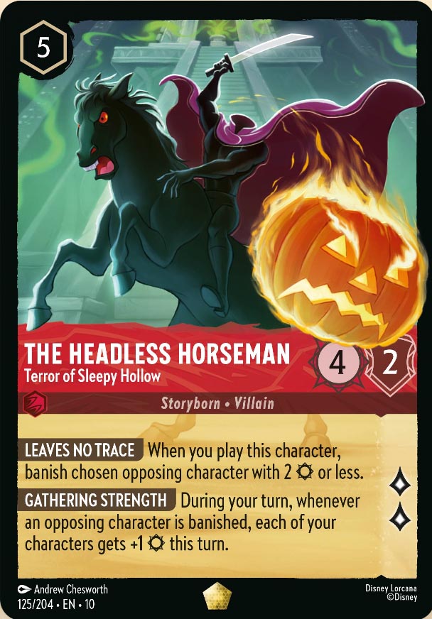 Disney Lorcana TCG: The Headless Horseman, Terror of Sleepy Hollow