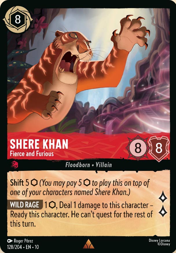 Disney Lorcana TCG: Shere Khan, Fierce and Furious