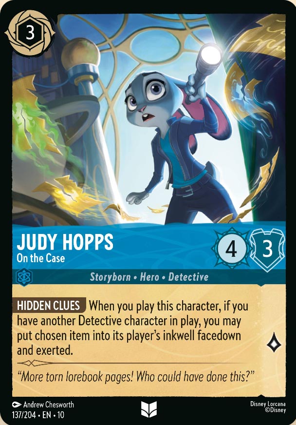 Disney Lorcana TCG: Judy Hopps, On the Case