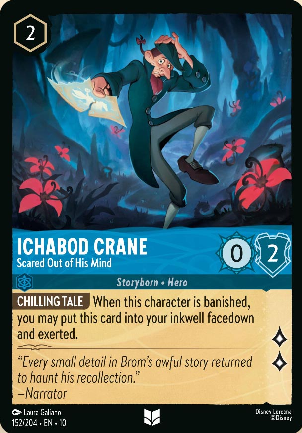 Disney Lorcana TCG: Ichabod Crane, Scared Out of His Mind