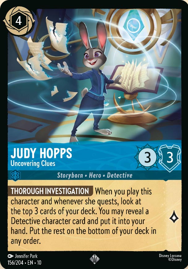 Disney Lorcana TCG: Judy Hopps, Uncovering Clues