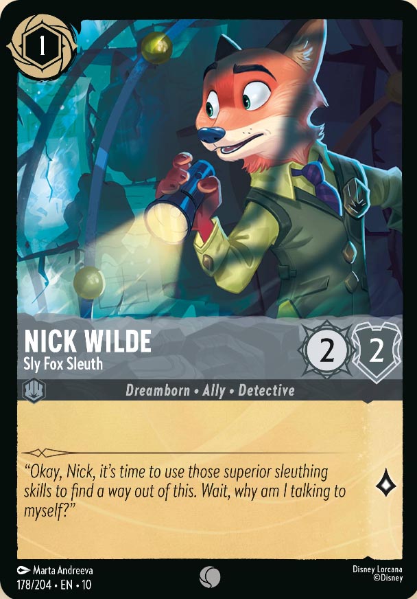 Disney Lorcana TCG: Nick Wilde, Sly Fox Sleuth