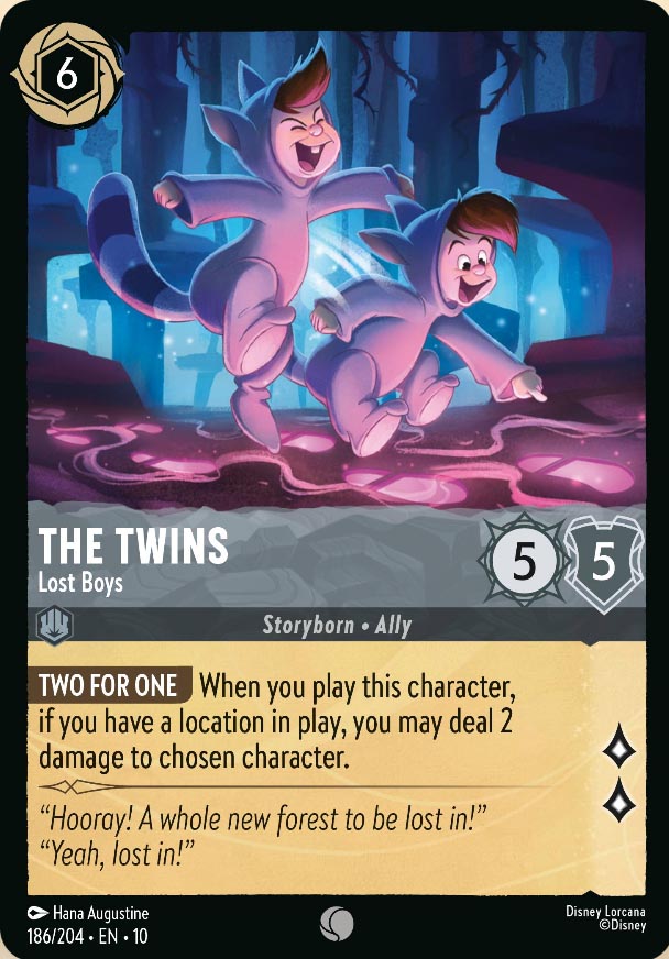 Disney Lorcana TCG: The Twins, Lost Boys