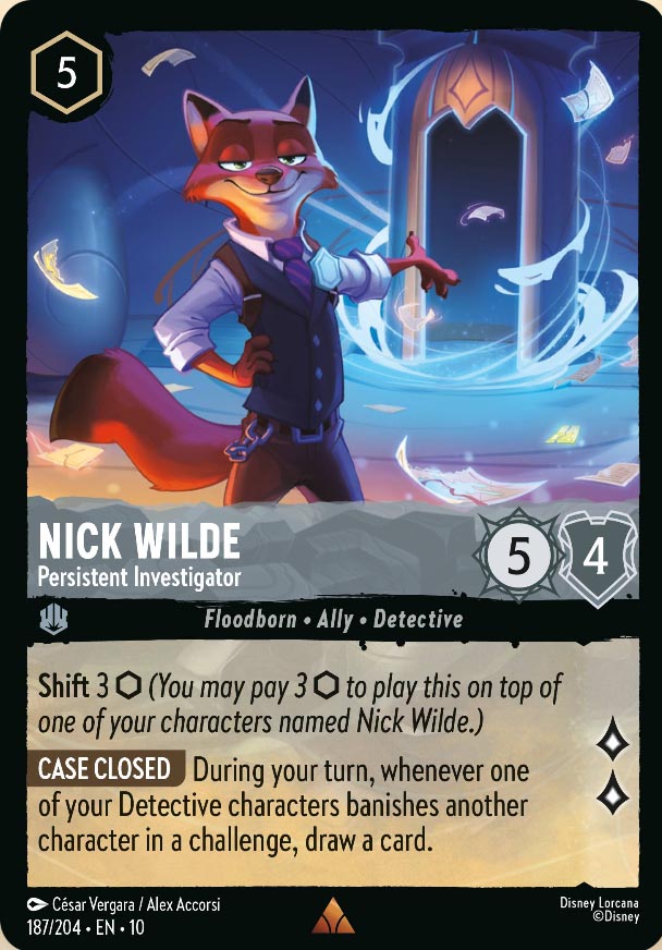 Disney Lorcana TCG: Nick Wilde, Persistent Investigator