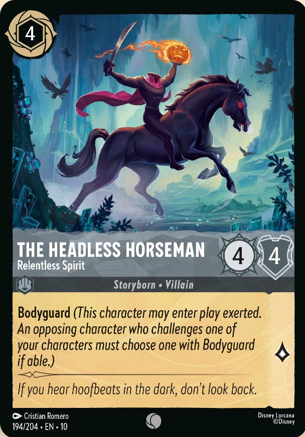Disney Lorcana TCG: The Headless Horseman, Relentless Spirit