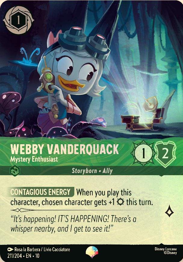 Disney Lorcana TCG: Webby Vanderquack, Mystery Enthusiast