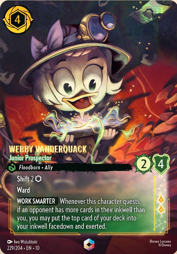 Disney Lorcana TCG: Webby Vanderquack, Junior Prospector