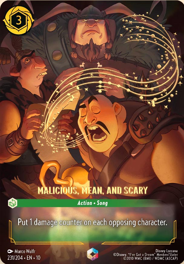 Disney Lorcana TCG: Malicious, Mean, and Scary