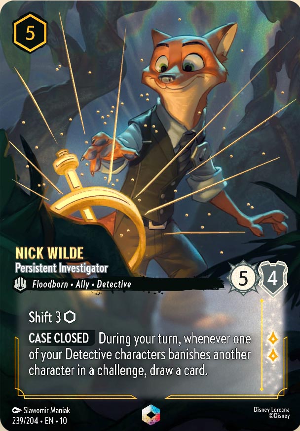Disney Lorcana TCG: Nick Wilde, Persistent Investigator